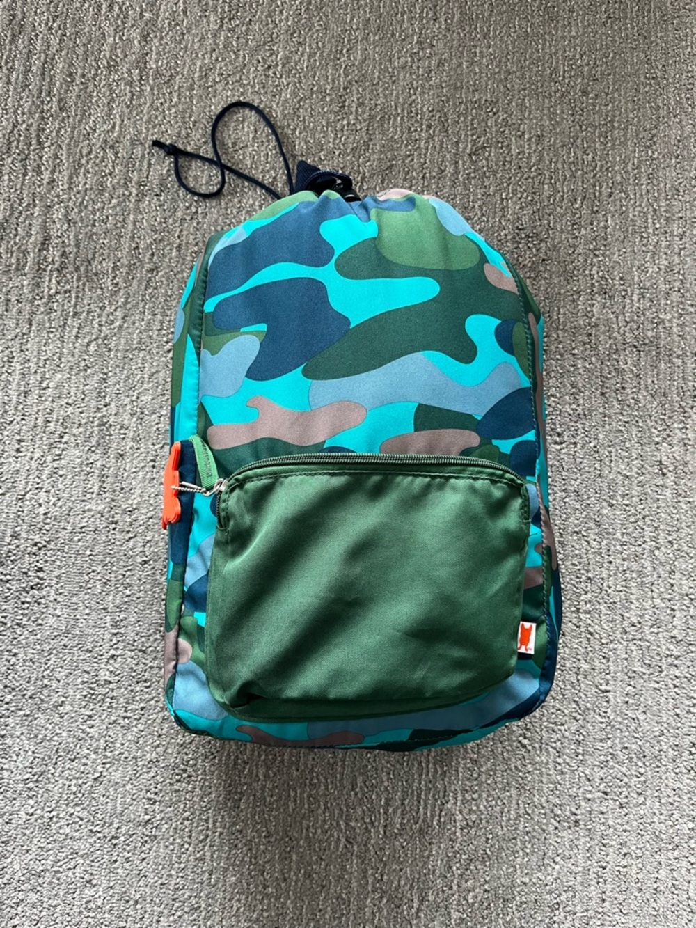 Camouflage French Bull Target Kids Backpack Sleeping Bag